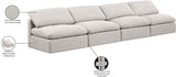 Indulge Linen Textured Fabric Sofa Cream from Meridian - Luna Furniture