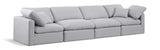 Indulge Linen Textured Fabric Sofa Grey from Meridian - Luna Furniture