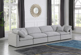 Indulge Linen Textured Fabric Sofa Grey from Meridian - Luna Furniture