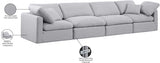 Indulge Linen Textured Fabric Sofa Grey from Meridian - Luna Furniture