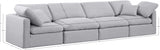 Indulge Linen Textured Fabric Sofa Grey from Meridian - Luna Furniture