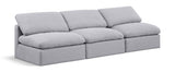 Indulge Linen Textured Fabric Sofa Grey from Meridian - Luna Furniture