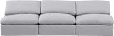 Indulge Linen Textured Fabric Sofa Grey from Meridian - Luna Furniture