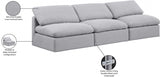 Indulge Linen Textured Fabric Sofa Grey from Meridian - Luna Furniture