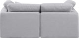 Indulge Linen Textured Fabric Sofa Grey from Meridian - Luna Furniture