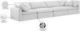 Indulge Linen Textured Fabric Sofa White from Meridian - Luna Furniture