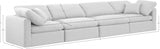 Indulge Linen Textured Fabric Sofa White from Meridian - Luna Furniture