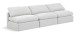 Indulge Linen Textured Fabric Sofa White from Meridian - Luna Furniture