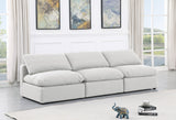 Indulge Linen Textured Fabric Sofa White from Meridian - Luna Furniture