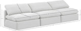 Indulge Linen Textured Fabric Sofa White from Meridian - Luna Furniture