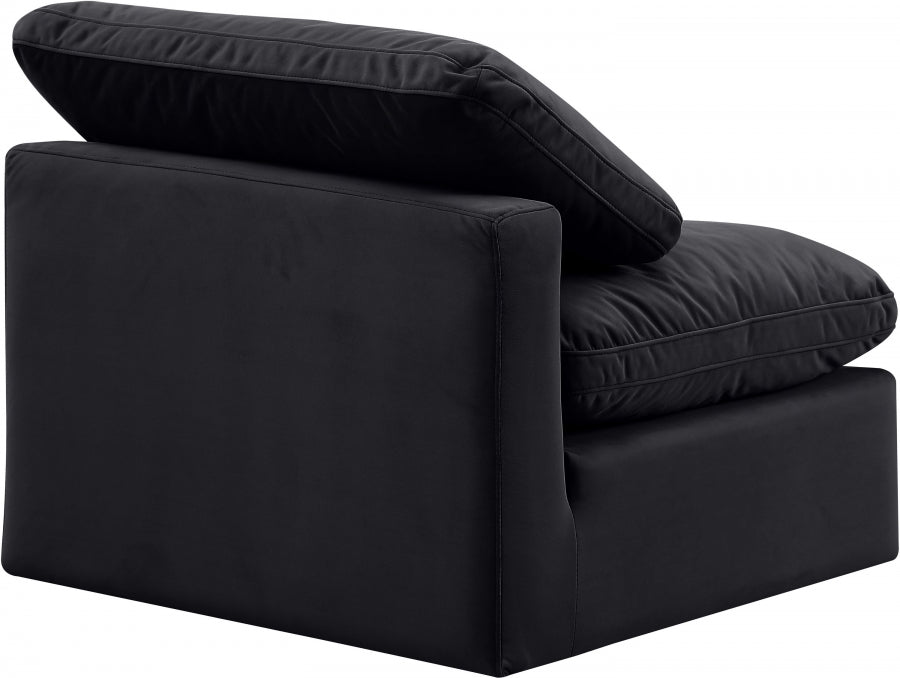 Indulge Velvet Living Room Chair Black from Meridian - Luna Furniture