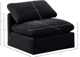 Indulge Velvet Living Room Chair Black from Meridian - Luna Furniture