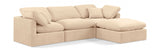 Indulge Velvet Sectional Beige from Meridian - Luna Furniture