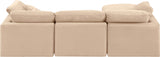 Indulge Velvet Sectional Beige from Meridian - Luna Furniture