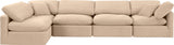 Indulge Velvet Sectional Beige from Meridian - Luna Furniture