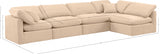 Indulge Velvet Sectional Beige from Meridian - Luna Furniture