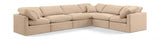 Indulge Velvet Sectional Beige from Meridian - Luna Furniture