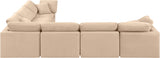 Indulge Velvet Sectional Beige from Meridian - Luna Furniture