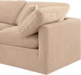 Indulge Velvet Sectional Beige from Meridian - Luna Furniture