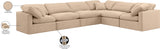 Indulge Velvet Sectional Beige from Meridian - Luna Furniture