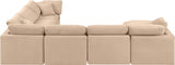 Indulge Velvet Sectional Beige from Meridian - Luna Furniture