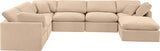 Indulge Velvet Sectional Beige from Meridian - Luna Furniture