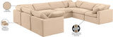 Indulge Velvet Sectional Beige from Meridian - Luna Furniture