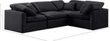 Indulge Velvet Sectional Black from Meridian - Luna Furniture