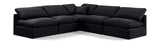 Indulge Velvet Sectional Black from Meridian - Luna Furniture