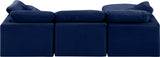 Indulge Velvet Sectional Blue from Meridian - Luna Furniture