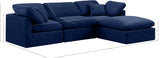 Indulge Velvet Sectional Blue from Meridian - Luna Furniture