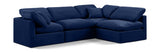 Indulge Velvet Sectional Blue from Meridian - Luna Furniture