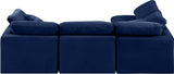 Indulge Velvet Sectional Blue from Meridian - Luna Furniture