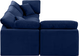 Indulge Velvet Sectional Blue from Meridian - Luna Furniture