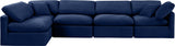 Indulge Velvet Sectional Blue from Meridian - Luna Furniture