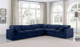 Indulge Velvet Sectional Blue from Meridian - Luna Furniture