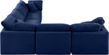 Indulge Velvet Sectional Blue from Meridian - Luna Furniture