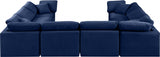 Indulge Velvet Sectional Blue from Meridian - Luna Furniture