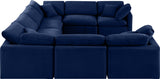 Indulge Velvet Sectional Blue from Meridian - Luna Furniture