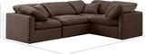 Indulge Velvet Sectional Brown from Meridian - Luna Furniture