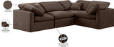 Indulge Velvet Sectional Brown from Meridian - Luna Furniture