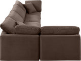 Indulge Velvet Sectional Brown from Meridian - Luna Furniture