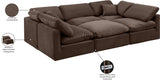 Indulge Velvet Sectional Brown from Meridian - Luna Furniture