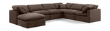 Indulge Velvet Sectional Brown from Meridian - Luna Furniture