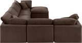 Indulge Velvet Sectional Brown from Meridian - Luna Furniture