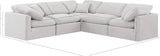 Indulge Velvet Sectional Cream from Meridian - Luna Furniture