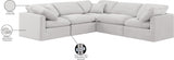 Indulge Velvet Sectional Cream from Meridian - Luna Furniture