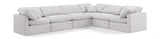 Indulge Velvet Sectional Cream from Meridian - Luna Furniture