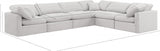 Indulge Velvet Sectional Cream from Meridian - Luna Furniture