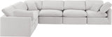 Indulge Velvet Sectional Cream from Meridian - Luna Furniture